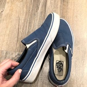 Blue slip on vans